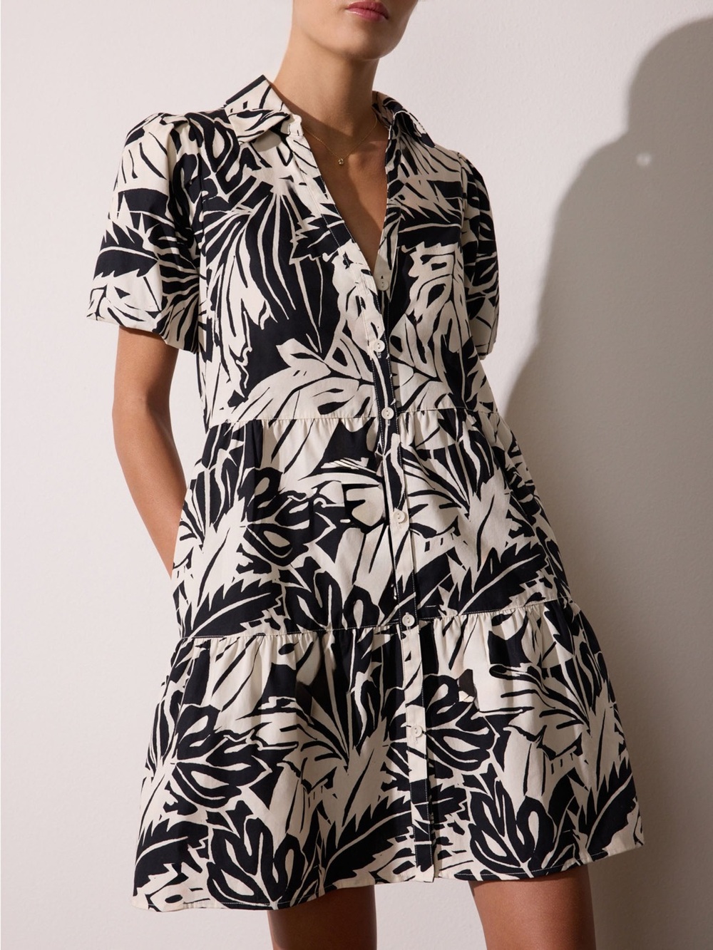 Brochu Walker Havana Mini Dress Large Palm Combo